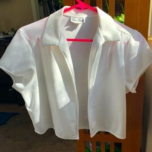 Short sleeve collared cardigan